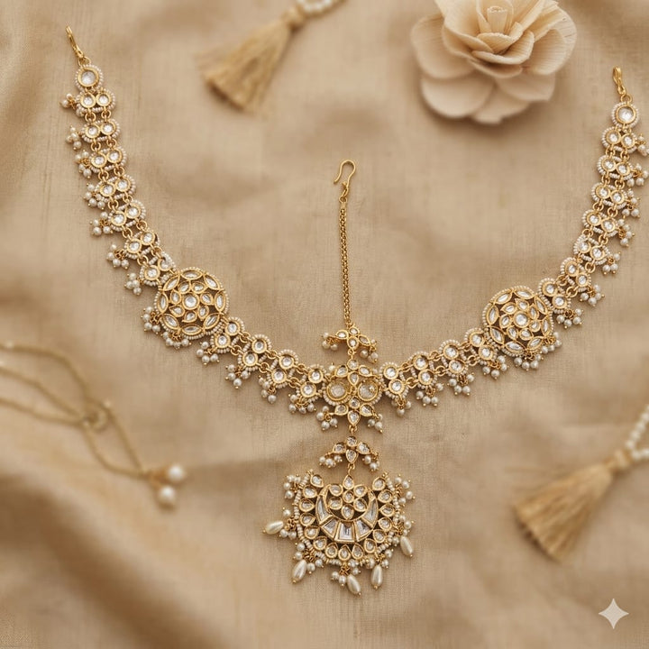 Exclusive Bridal Kundan Mathapatti