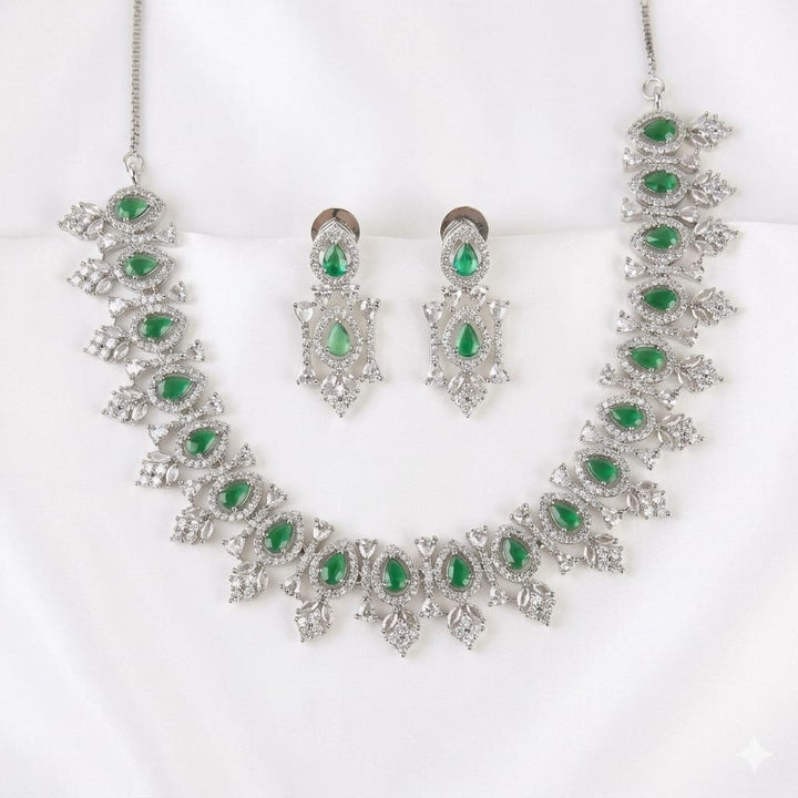 Emerald Zircon Necklace Set