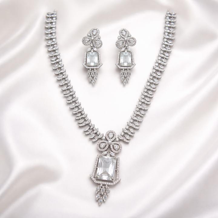 Royal Silver Plated Necklace Set