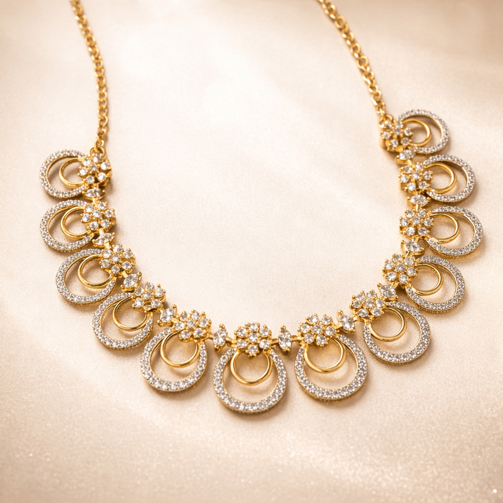 Gold Plated Zircon Necklace Set