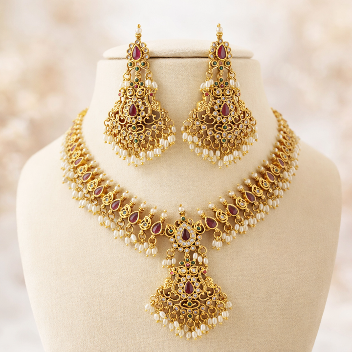 Matte Finish Necklace Set