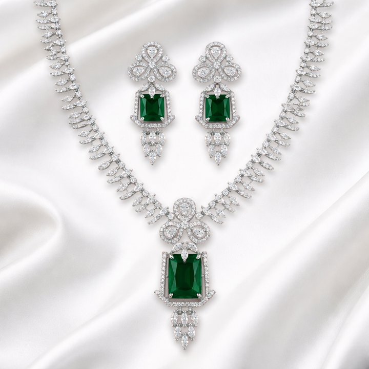 Royal Silver Plated Necklace Set