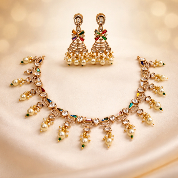 Kundan Polki Necklace Set