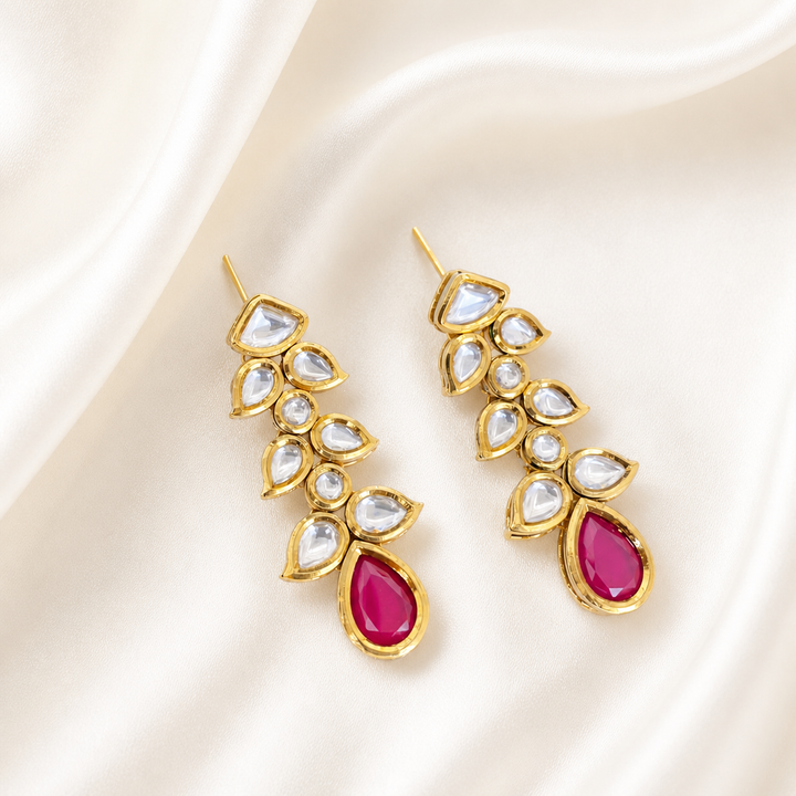 Dangle Kundan Polki Earrings