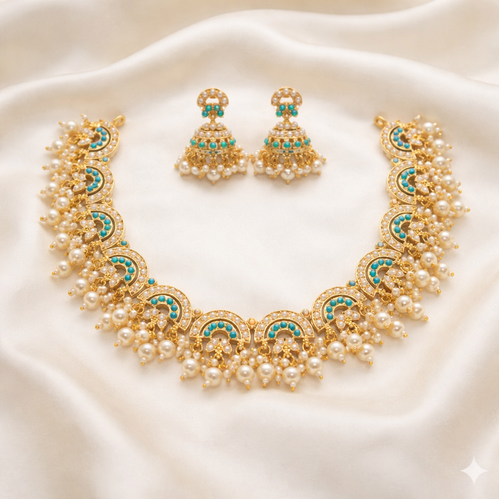 Pearl Necklace Set Jhumka