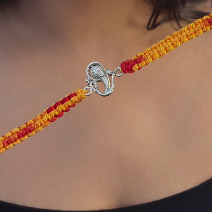 Spiritual Om Ganesha Sterling Silver Rakhi