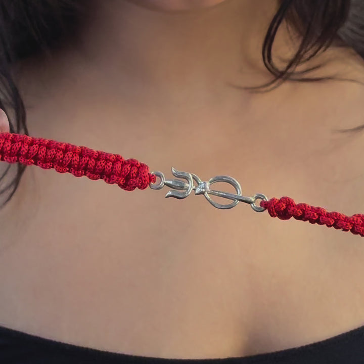 Shiv Trishool Silver Rakhi