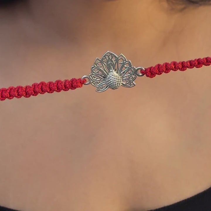 Mayur Design Silver Rakhi