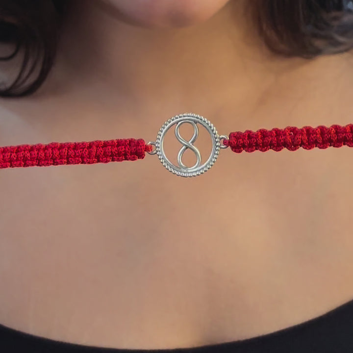 Infinity Design Silver Rakhi