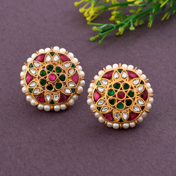 Kundan studs online on sale shopping