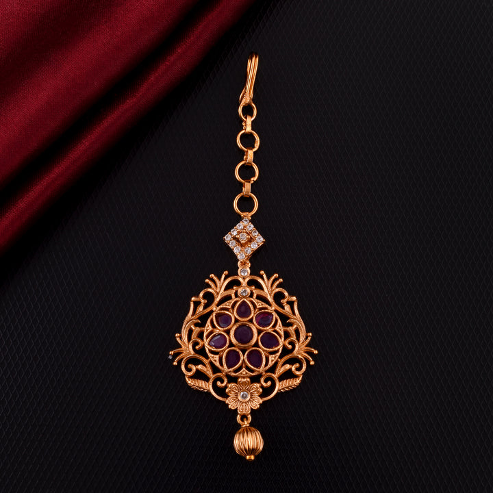 Gold Plated South Maang Tikka