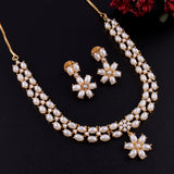 Heavily Embellished Pearl Necklace Set