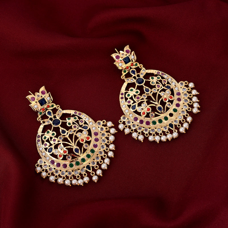 Small Size Daily wear Traditional Layered Gold Plated Chandbali Earrin –  Shining Jewel