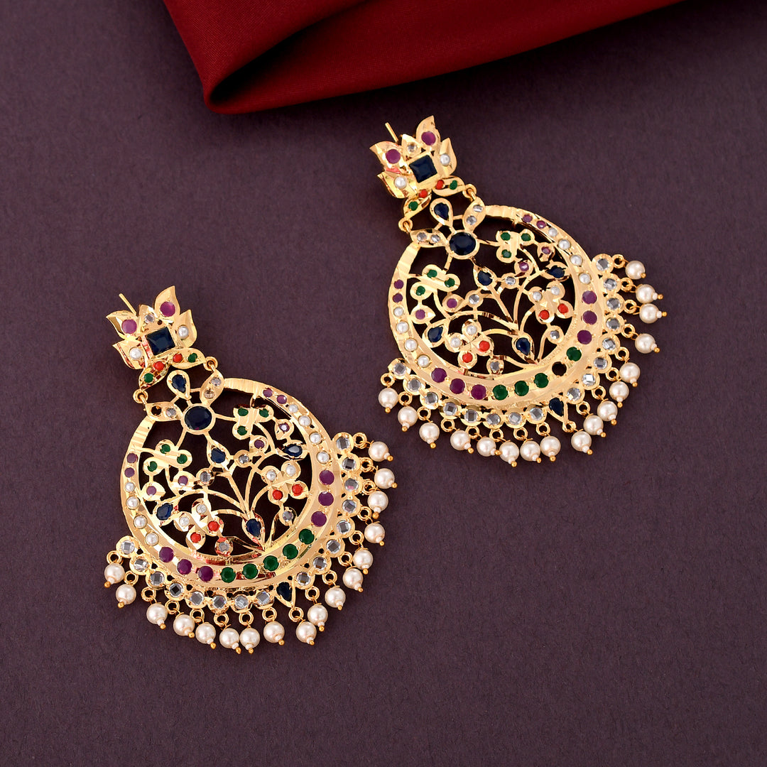 Gold Plated Chandbali Earrings