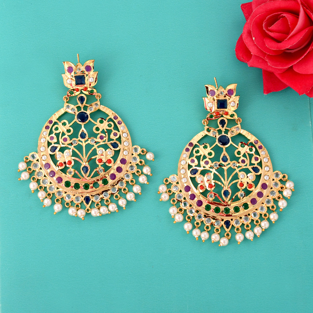 Gold Plated Chandbali Earrings