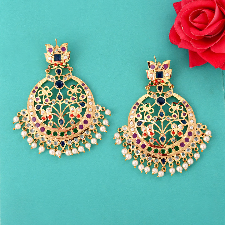 Gold Plated Chandbali Earrings