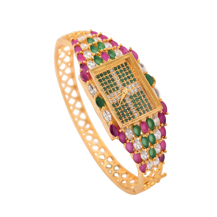 Gold Plated Zircon Watch