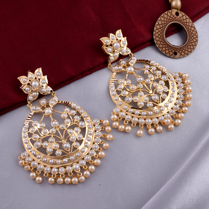 Gold Plated Chandbali Earrings