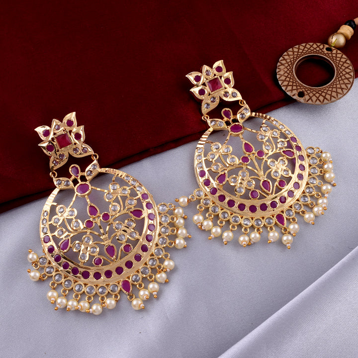 Gold Plated Chandbali Earrings