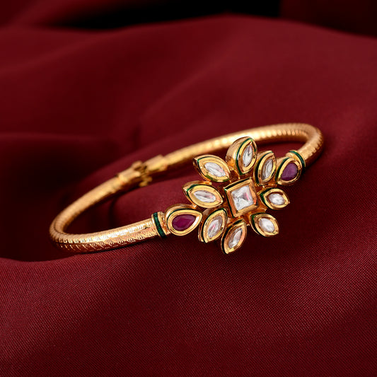 Kundan Bracelet With Meenakari Work