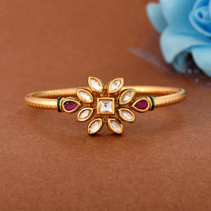 Kundan Bracelet With Meenakari Work