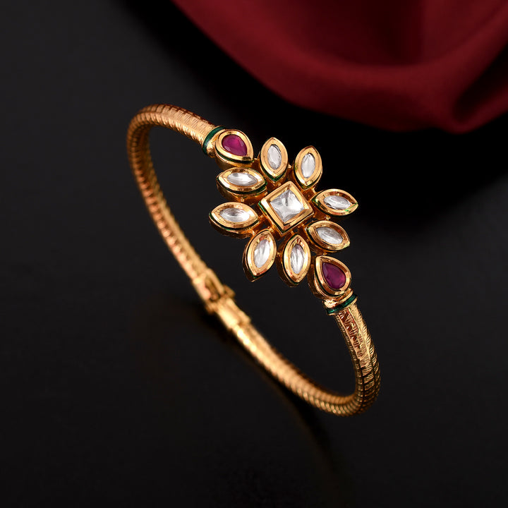 Kundan Bracelet With Meenakari Work