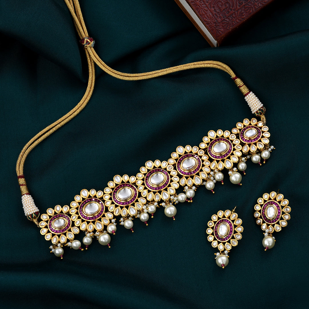 KUNDAN POLKI CHOKER SET