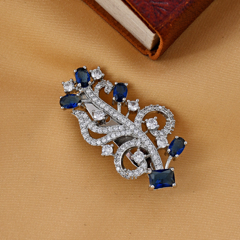 SILVER PLATED SAREE PIN