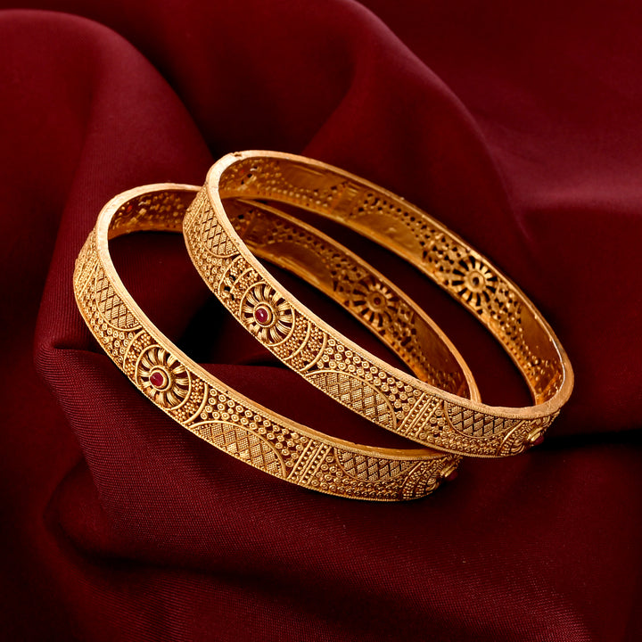 South Indian Daily Wear Trendy Gold Bangles 6