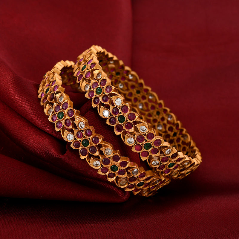 Real Look Anique Gold Finish Bangles