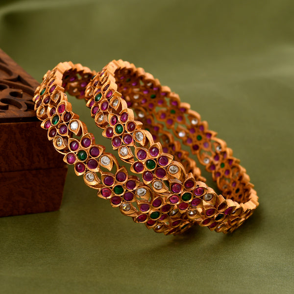 Real Look Anique Gold Finish Bangles