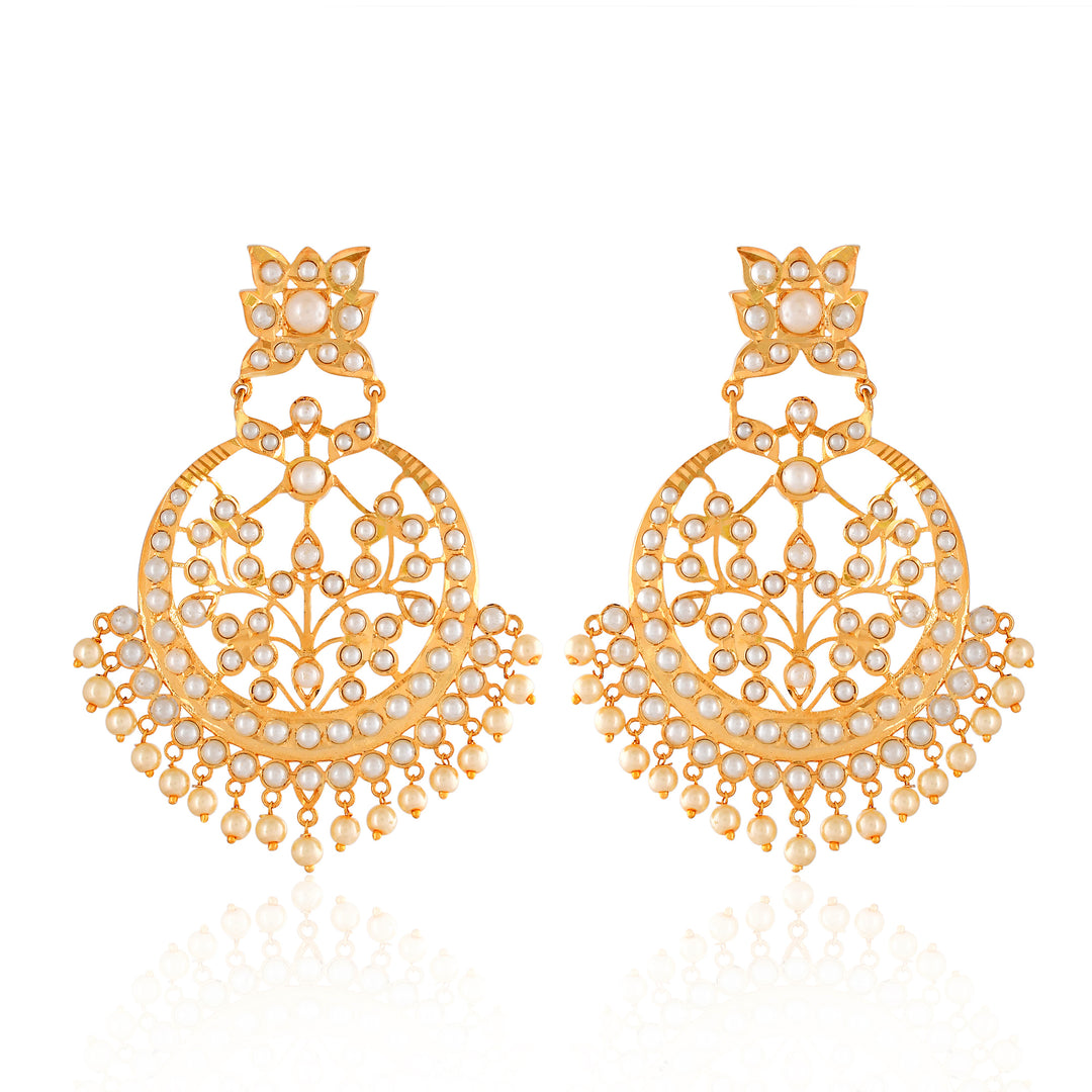 Gold Plated Chandbali Earrings