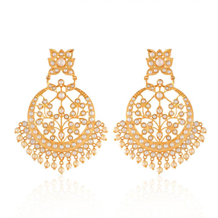 Gold Plated Chandbali Earrings