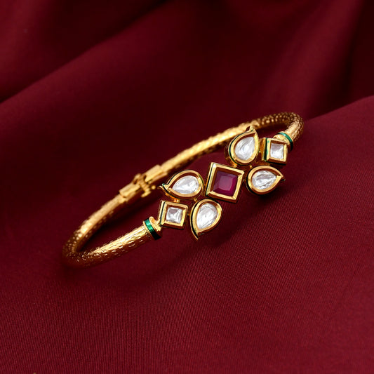 Kundan Bracelet With Meenakari Work