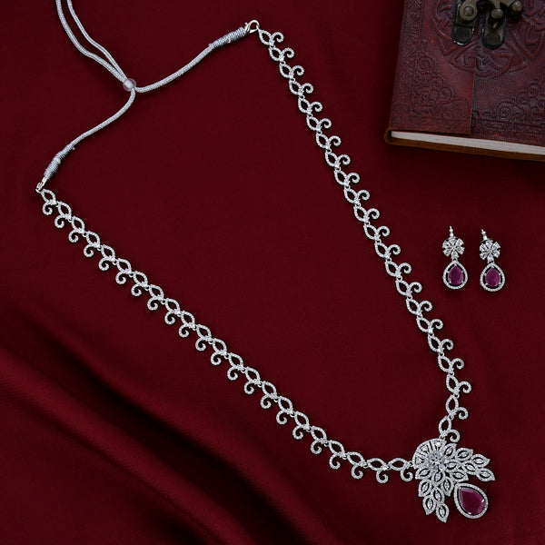 Diamond Long Necklace Set