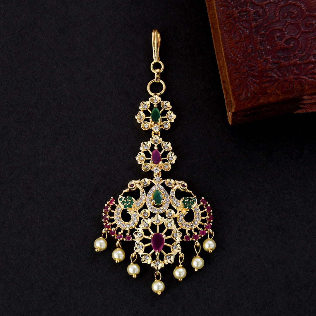 Gold Plated South Maang Tikka