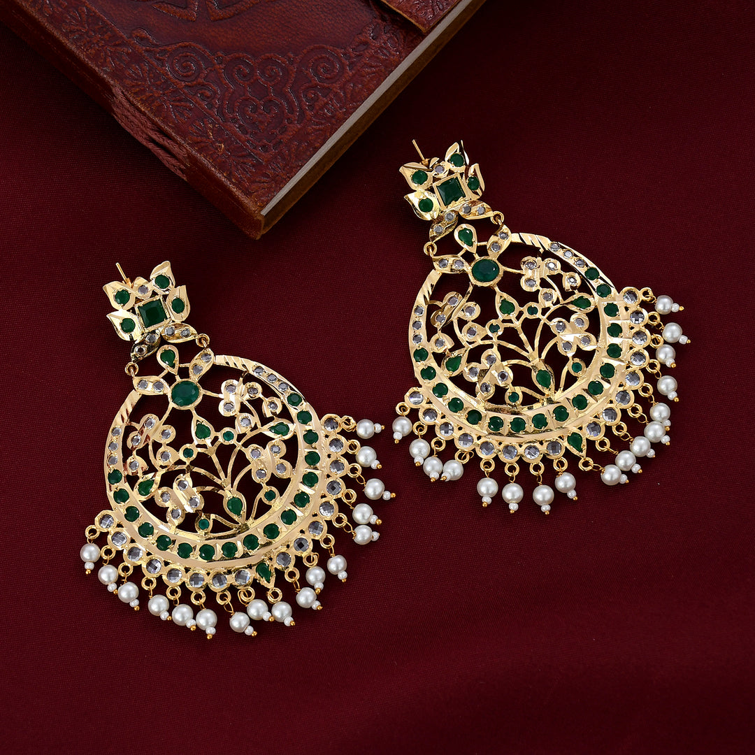 Gold Plated Chandbali Earrings