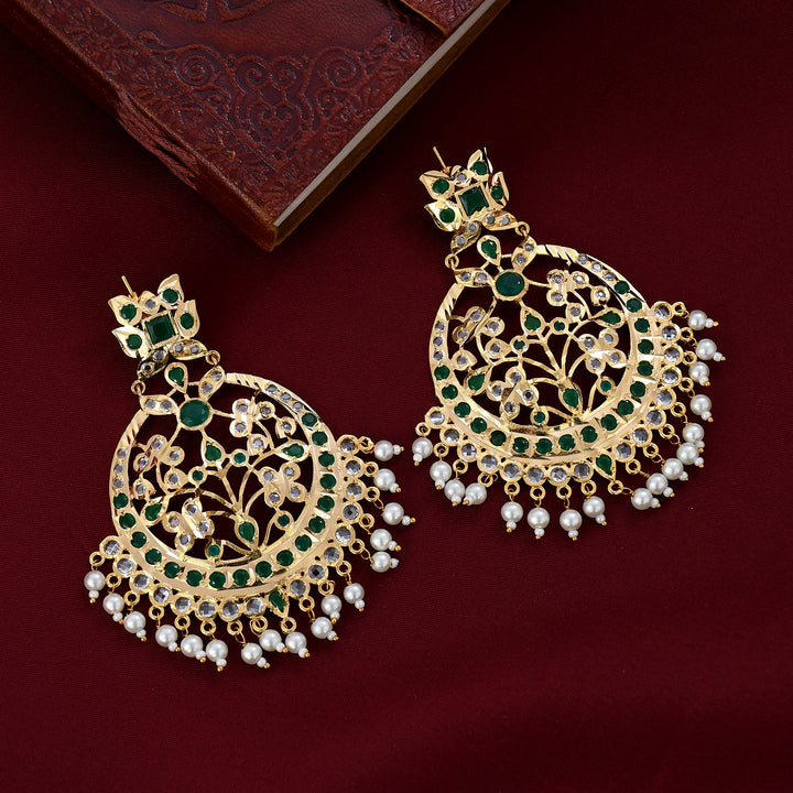 Gold Plated Chandbali Earrings