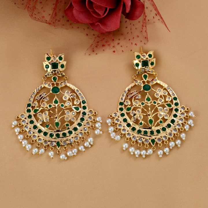 Gold Plated Chandbali Earrings