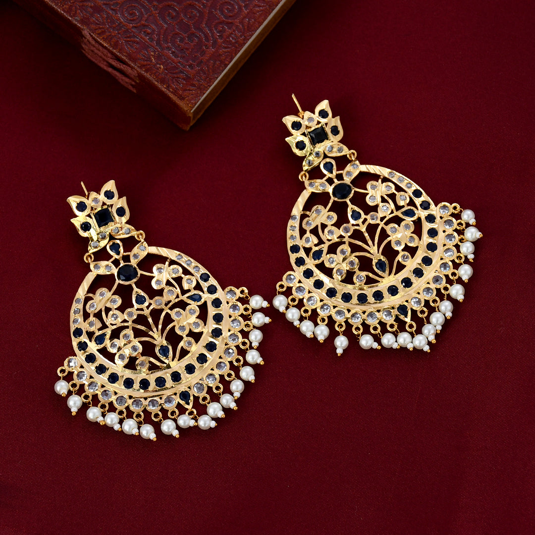 Gold Plated Chandbali Earrings