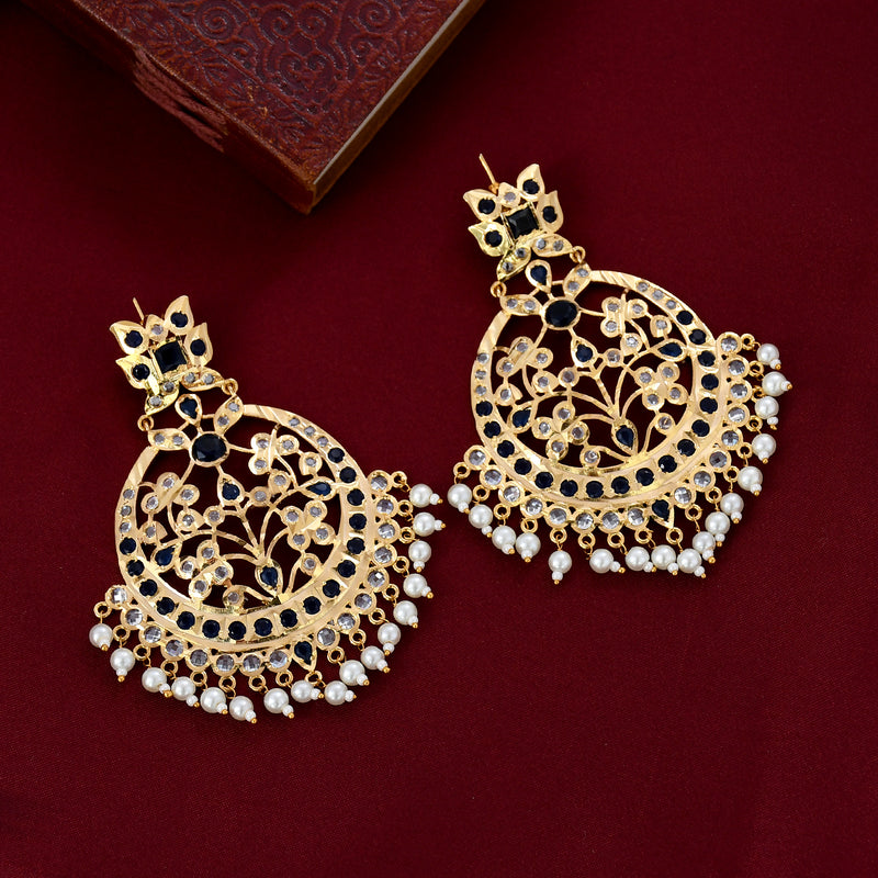 Gold Plated Chandbali Earrings