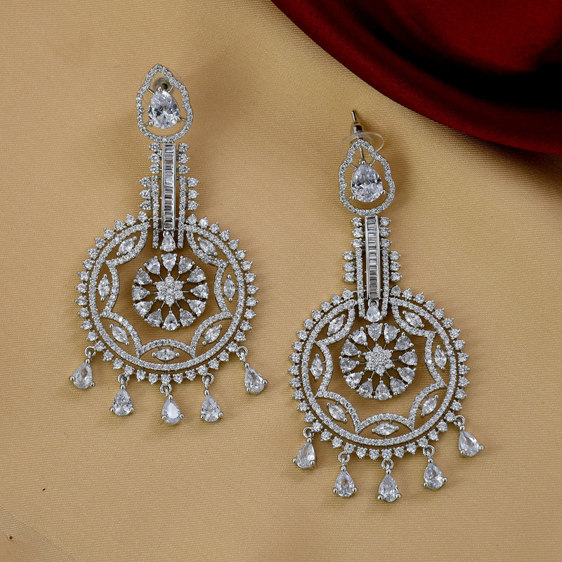 Designer Long Diamond Earrings