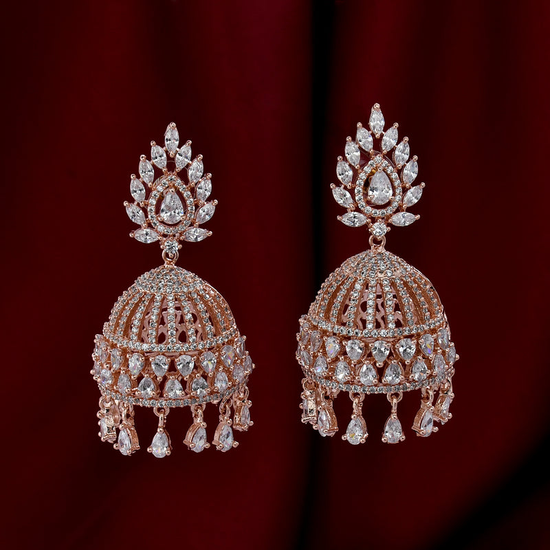 Jhumka Style Diamond Earrings