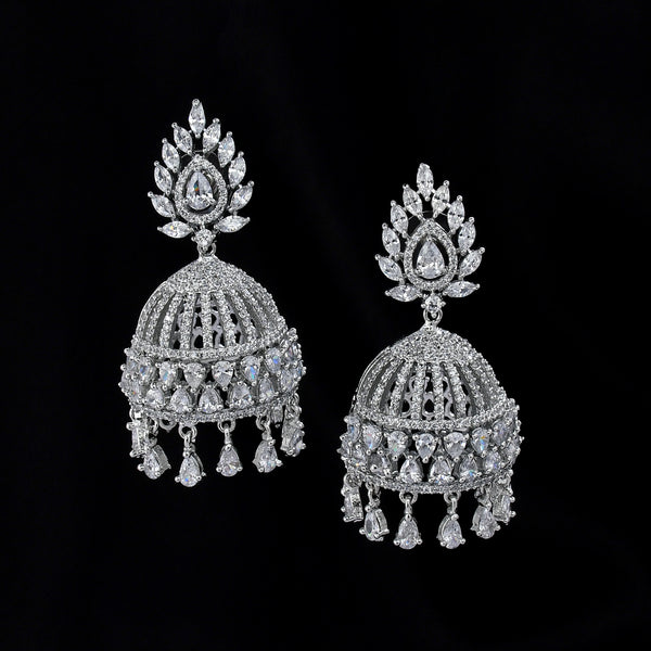 Jhumka Style Diamond Earrings