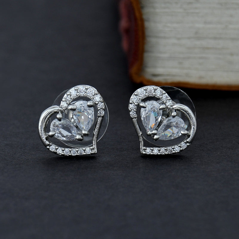 Daria Heart Diamond Earrings  DIVAA by ORRA