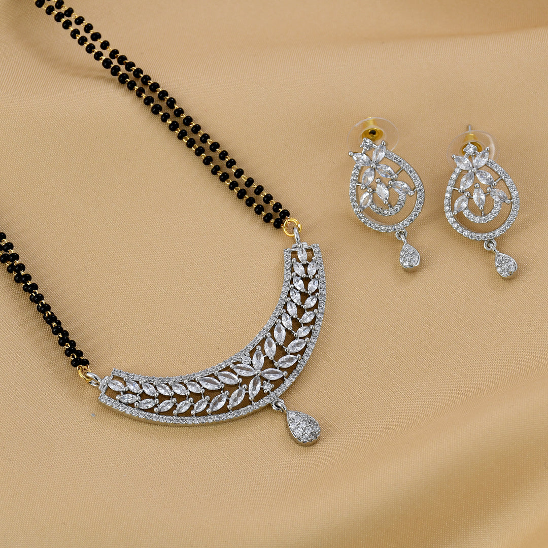 Leaf Style Diamond Mangalsutra
