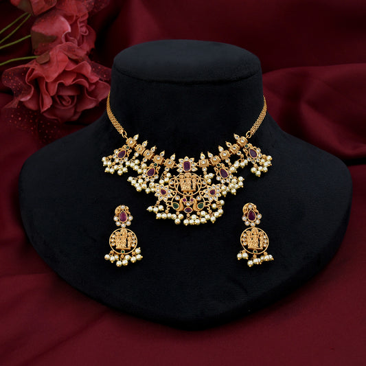 Designer Temple Necklace Set