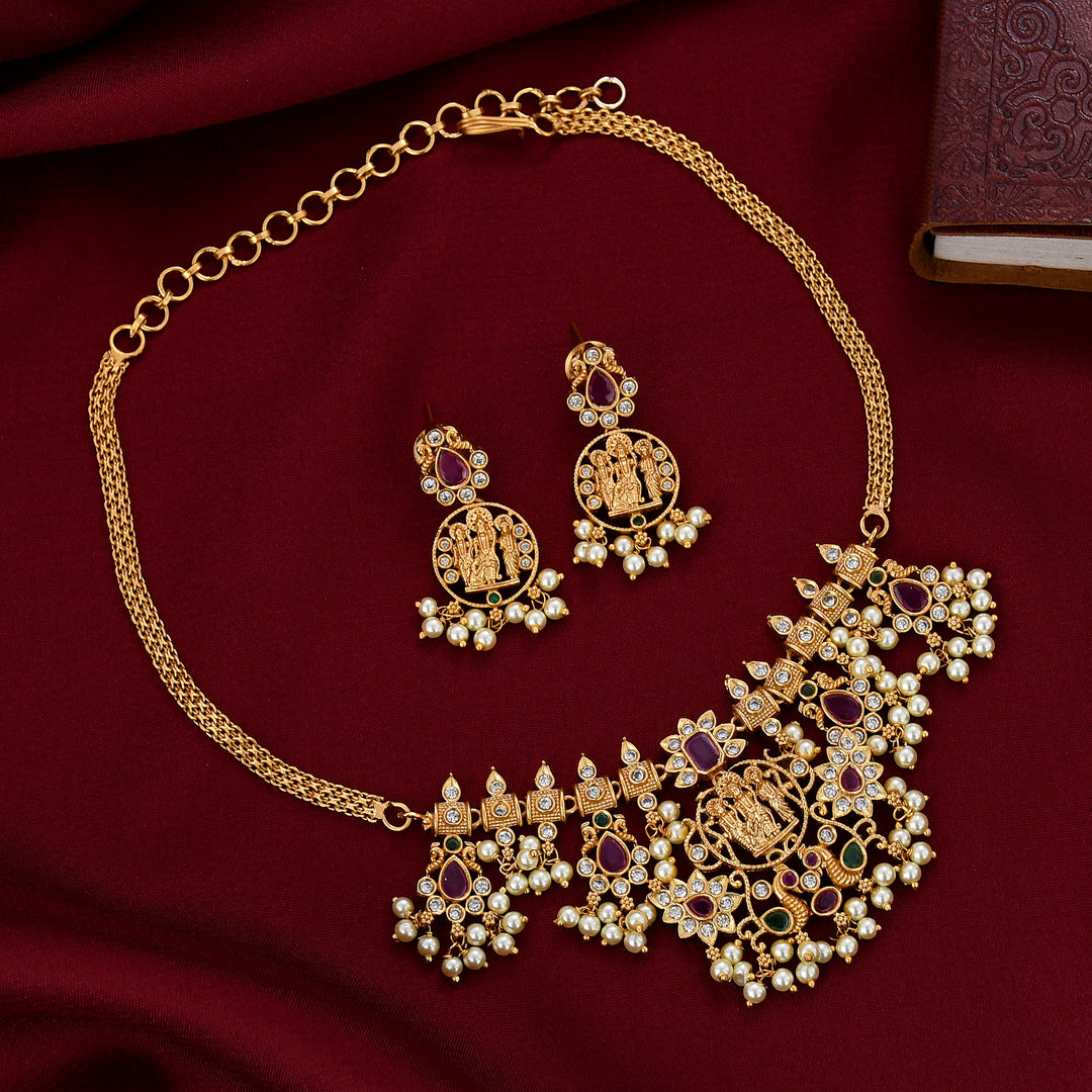 Designer Temple Necklace Set