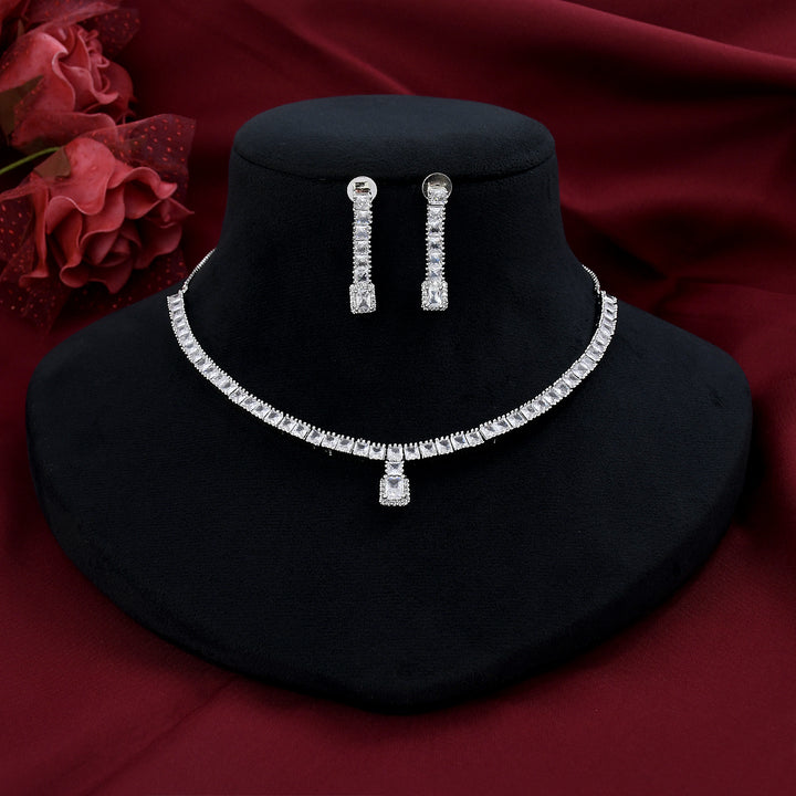 Single Line Diamond Necklace
