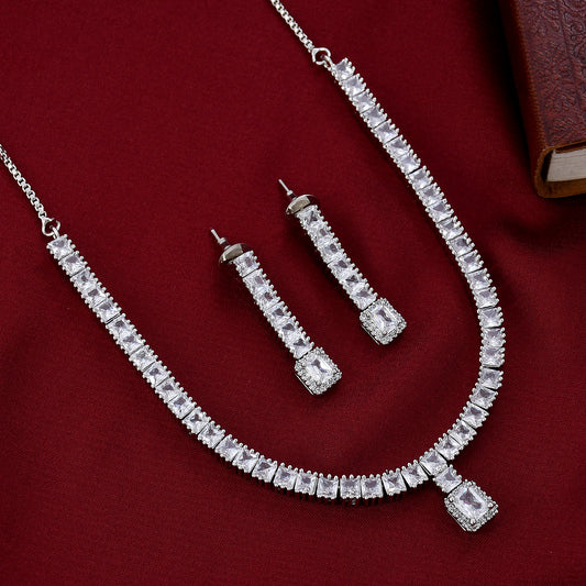 Single Line Diamond Necklace